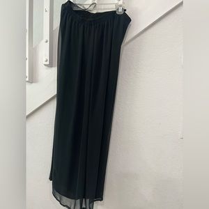 Black Chiffon Evening Pants